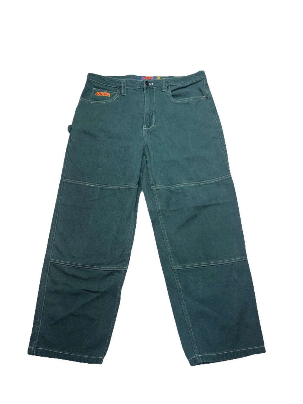 Empyre Jeans - Green Relaxed Fit Denim Straight Leg Sz 28 Baggy Skater 90s